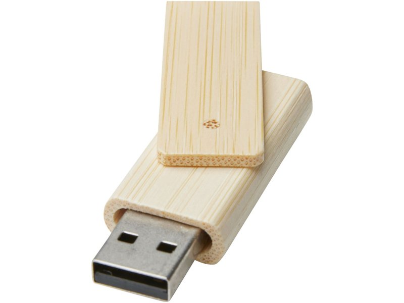 Rotate USB flashdrive van 8 GB van bamboe