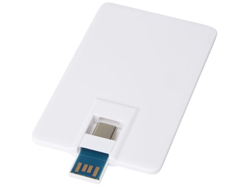 Duo slim USB station van 64 GB met Type-C en USB-A 3.0