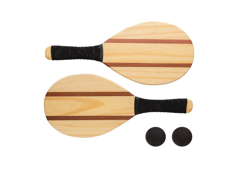 Houten frescobol tennis set