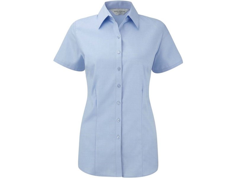 Russell Ladies Short Sleeve Herringbone Shirt