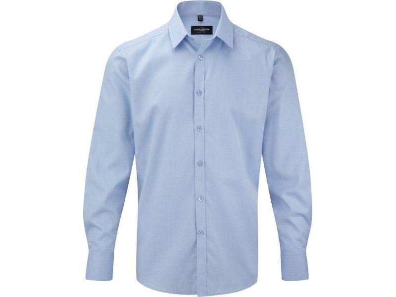 Russell Men's Long Sleeve Herringbone Shirt