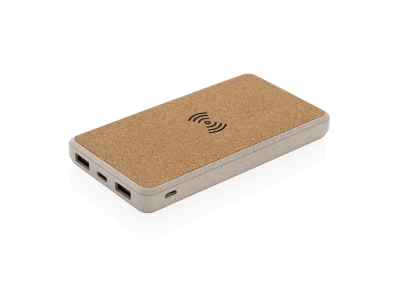 Kurk en tarwestro 8000 mAh 5W draadloze powerbank