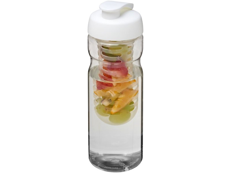 H2O Active® Base 650 ml sportfles en infuser met flipcapdeksel