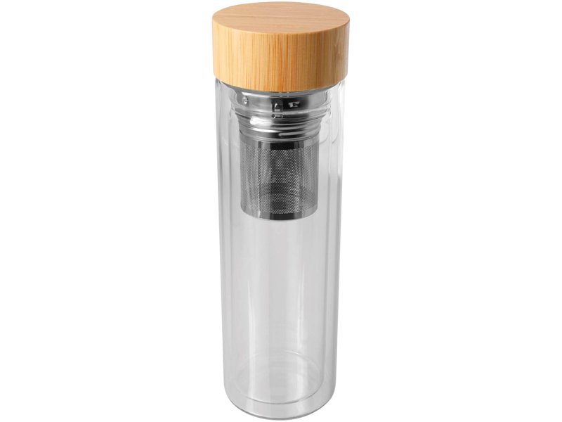 Bailey 400 ml infuusfles van borsilicaatglas met bamboe deksel