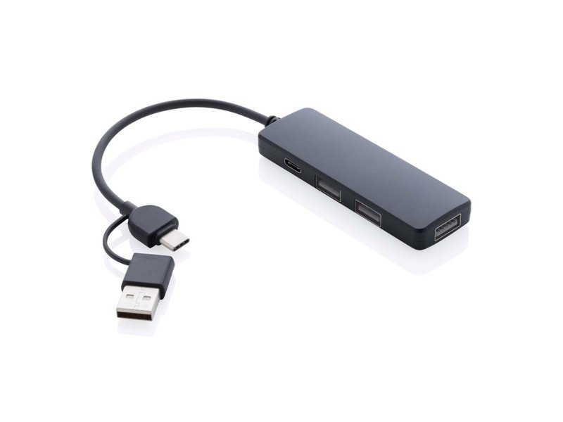 RCS gerecyclede plastic USB-hub met dual input