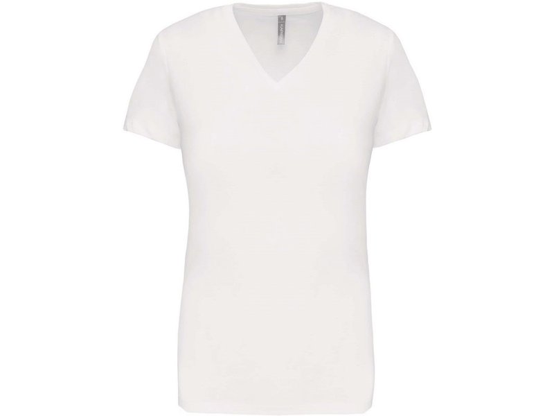 Kariban Dames T-shirt V-hals Korte Mouwen