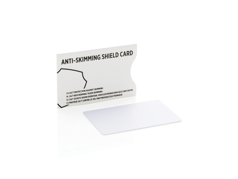 Anti-skimming beschermkaart met actieve stoorzender chip