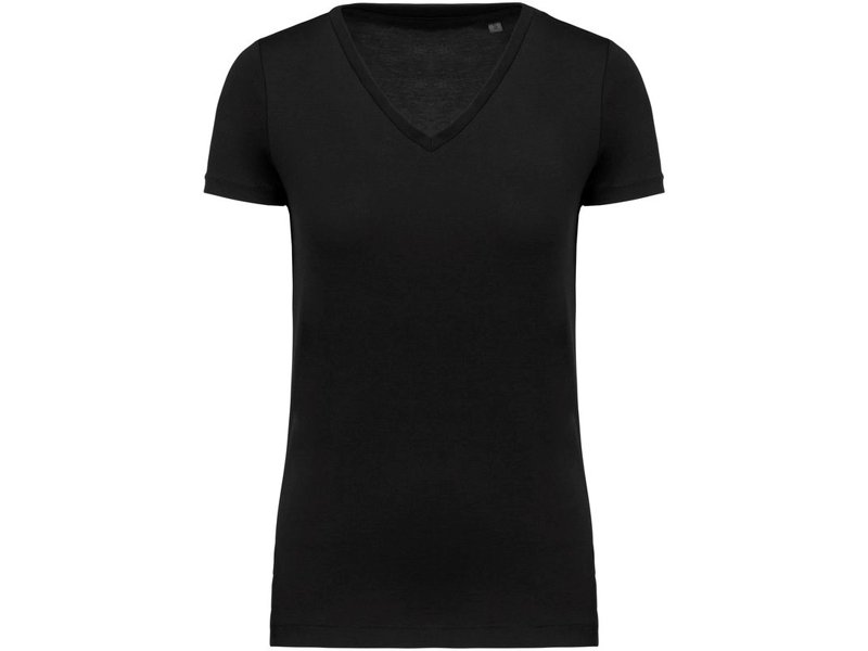 Kariban Dames-t-shirt Supima® V-hals korte mouwen