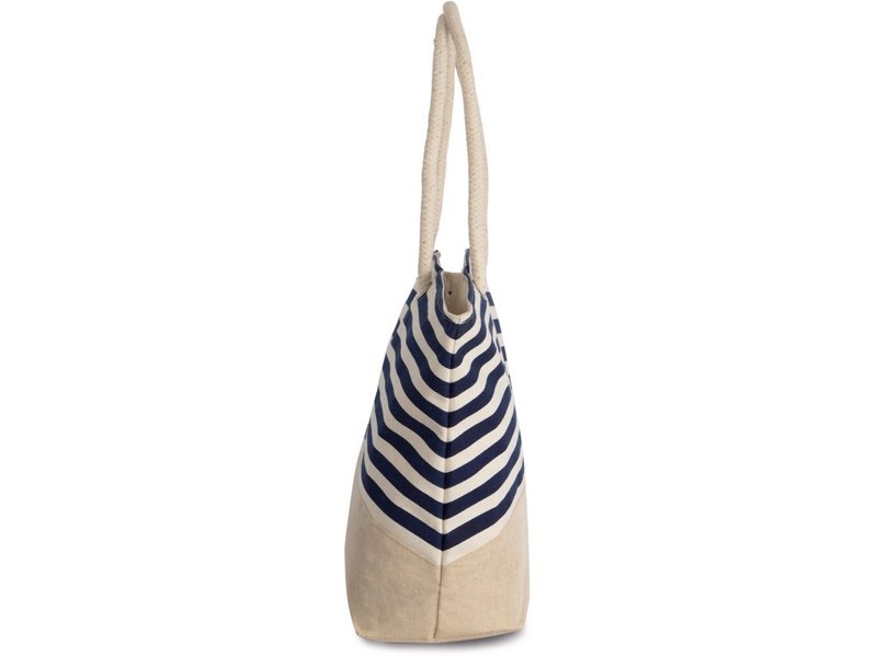 Kimood Shopper van jutecanvas in marinestijl