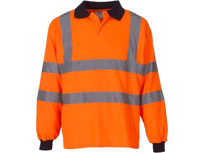 Yoko High Visibility Long Sleeve Polo Shirt