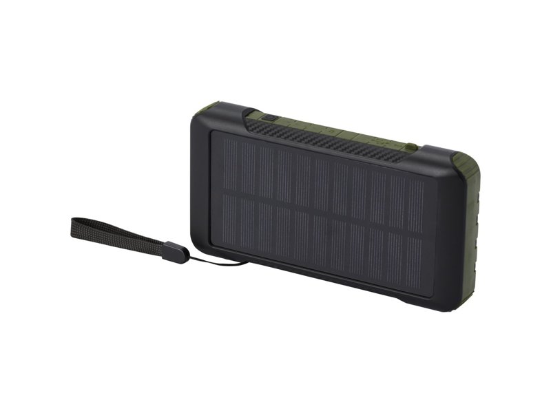 Soldy RCS gerecyclede plastic powerbank van 10.000 mAh met zonnedynamo