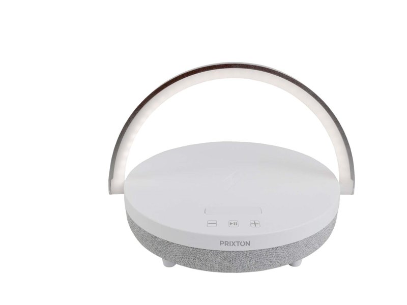 Prixton 4-in-1 Bluetooth®-speaker van 10 W met ledverlichting en draadloos oplaadstation