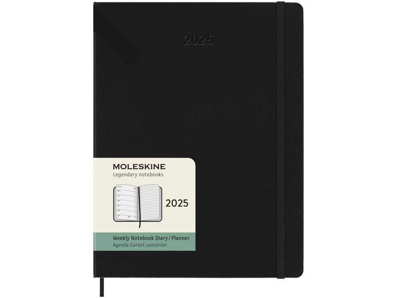 Moleskine week-agenda voor 12 maanden met harde kaft XL