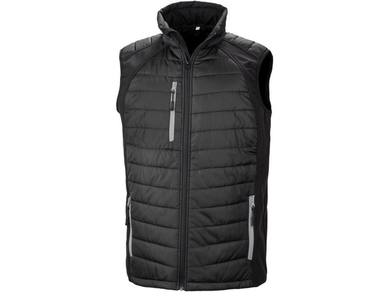 Result BLACK COMPASS PADDED SOFT SHELL GILET