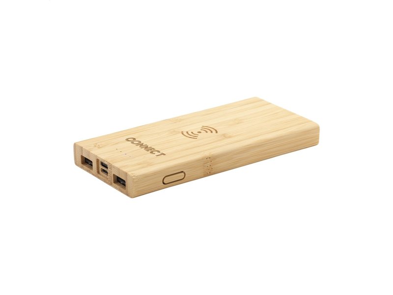 Bamboo 8000 Wireless Powerbank draadloze oplader