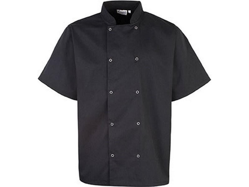 Premier Studded Front Short Sleeve Chef's Jacket