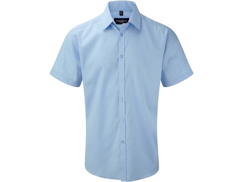 Russell Men's Short Sleeve Herringbone Shirt