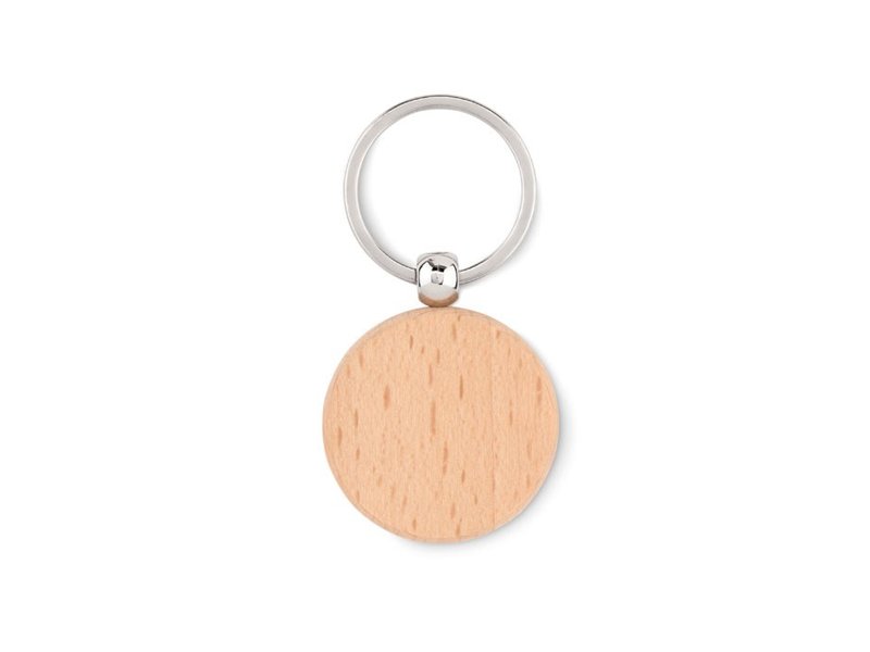 Houten sleutelhanger rond