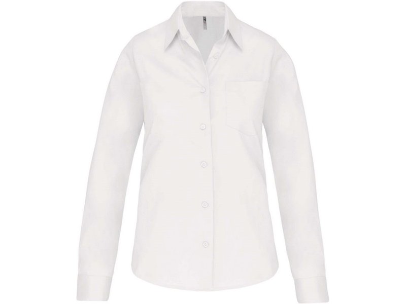 Kariban Dames poplin blouse lange mouwen