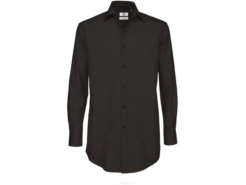 B&C Black Tie Men's stretch shirt