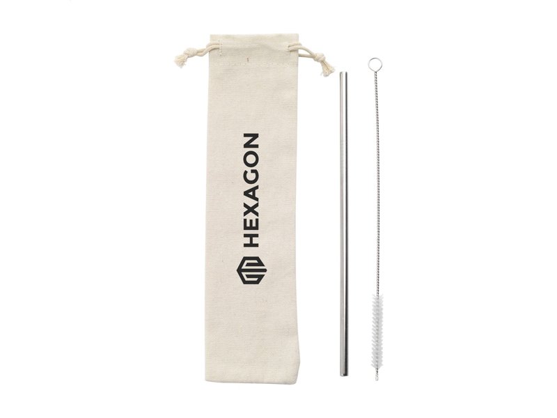 Reusable 1 piece ECO Straw Set RVS rietje